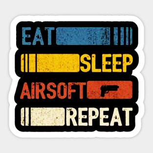 Eat Sleep Airsoft Repeat Sticker